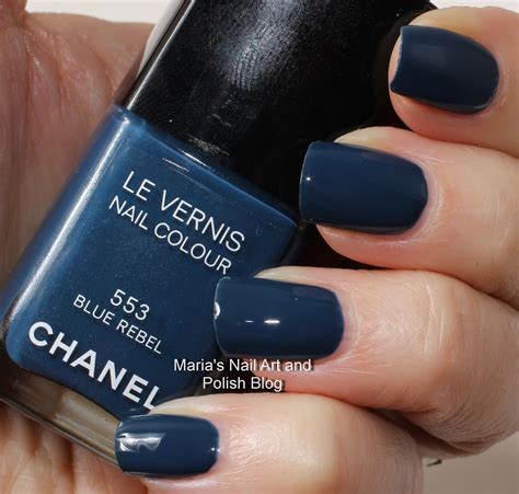 les jeans de chanel 553 blue rebel|Chanel Blue Rebel Le Vernis Nail Colour Review & Swatches.